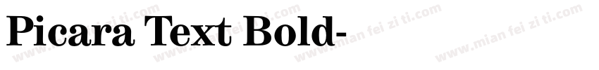 Picara Text Bold字体转换